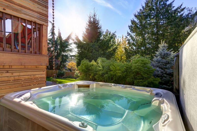 Hot Tub with Landscaping
